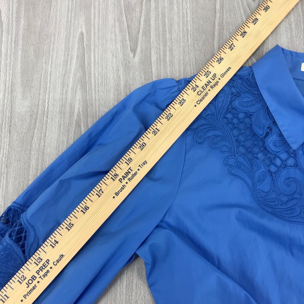 Maje Royal Blue Embroidered Mini Dress - Picture 14 of 17